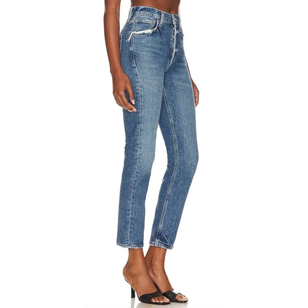 Agolde Riley Long High Rise Straight Jeans - Picture 4 of 12